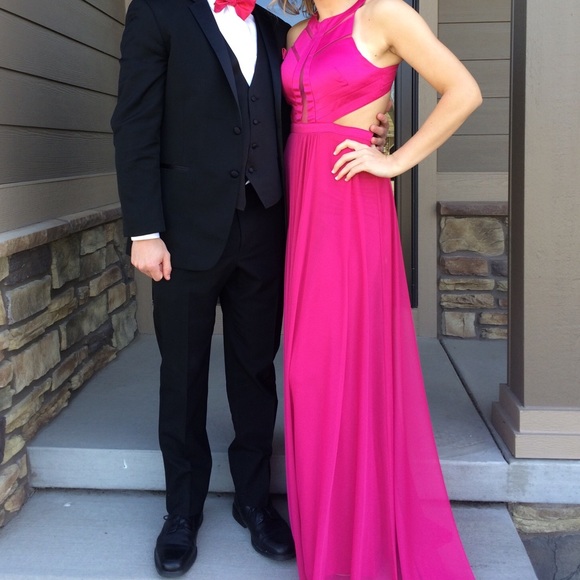 Hot Prom Dates Pink Prom Dress And Date Mermaid Spaghetti Strap